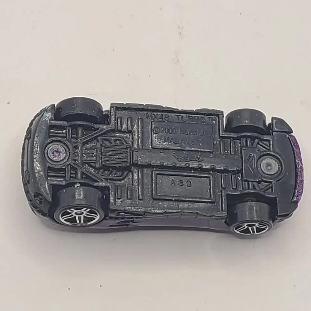 Vtg Hot Wheels MX48 Turbo 2 Seat Sports Car Purple Diecast 1/64 Loose 2000